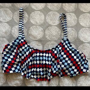 Splendid  Mosaic Tunnel Bikini Top Swimsuit Swim Sz M
